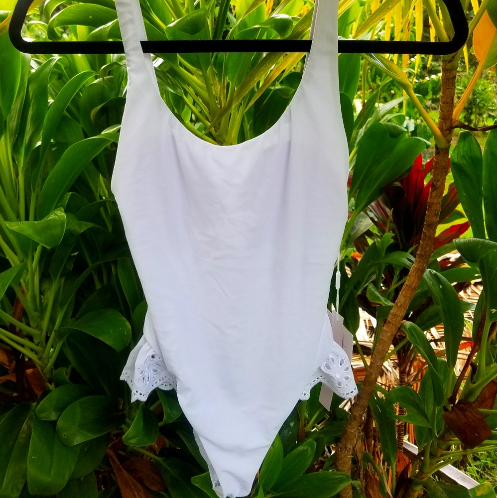 White onepiece swimsuit